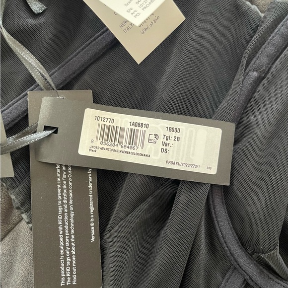 Versace Medusa Head Motif Allover Printed Bustier Top - Picture 7 of 8